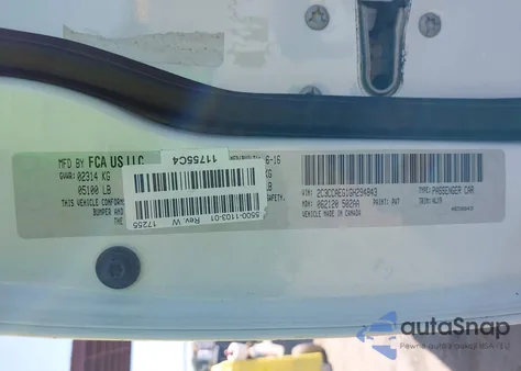 2016 Chrysler 300C from USA, damaged, VIN 2C3CCAEG1GH294843